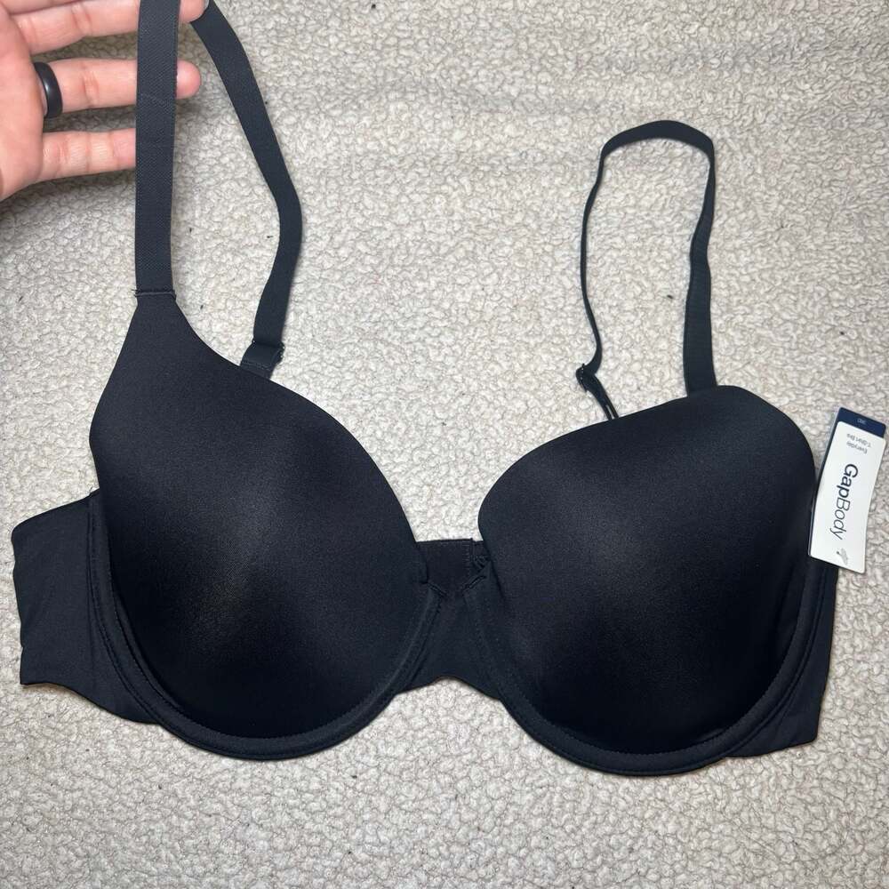 GapBody Everyday T-Shirt Bra, Black, 36D